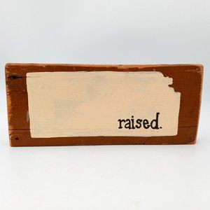 Kansas Raised Wood Sign Barn Reclaimed KS Home Decor Country Cowboy Cowgirl